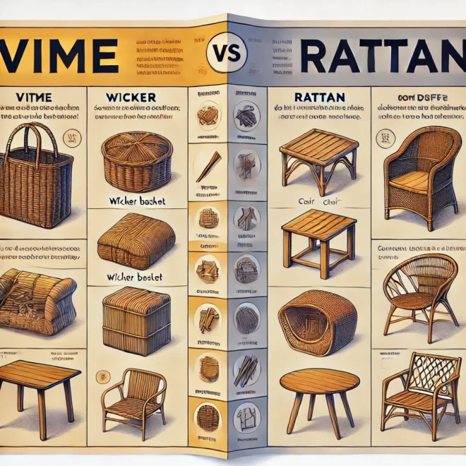 Qual a diferença de vime e rattan?