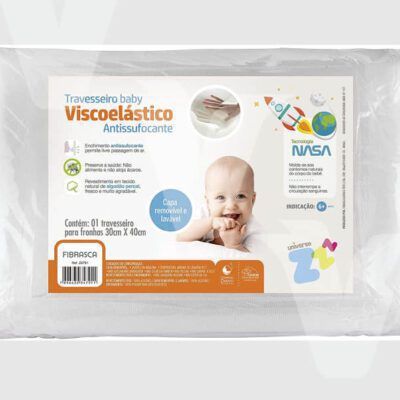 Travesseiro Baby Viscoelástico Antissufocante para Bebês 60x40 cm